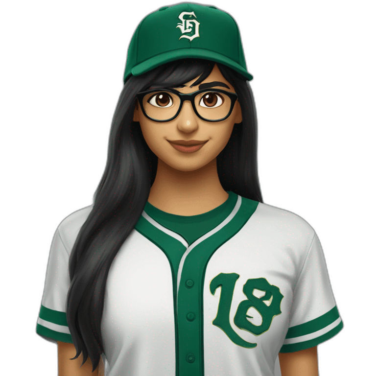 Mia Khalifa slytherin baseball shirt emoji