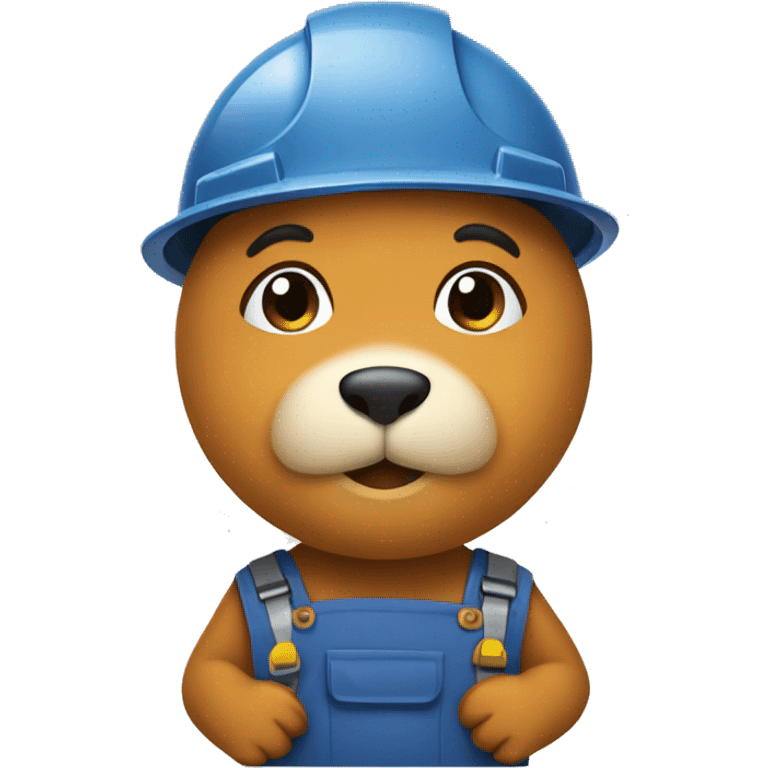 a gopher as construction worker emoji