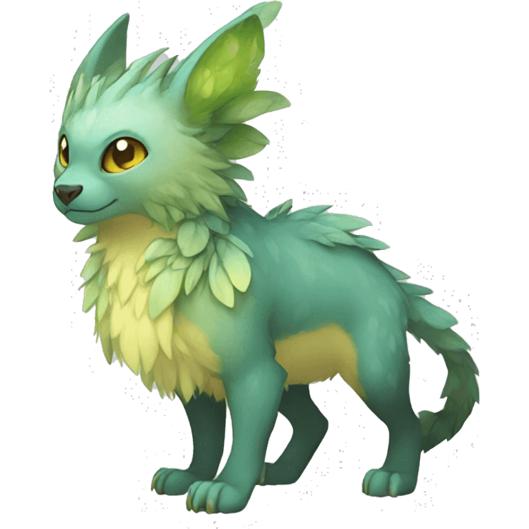 Cute cool fantasy animal hybrid Fakemon full body emoji