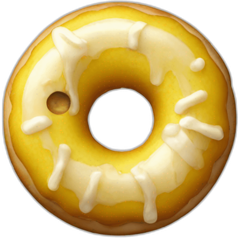 a banana in a donut emoji