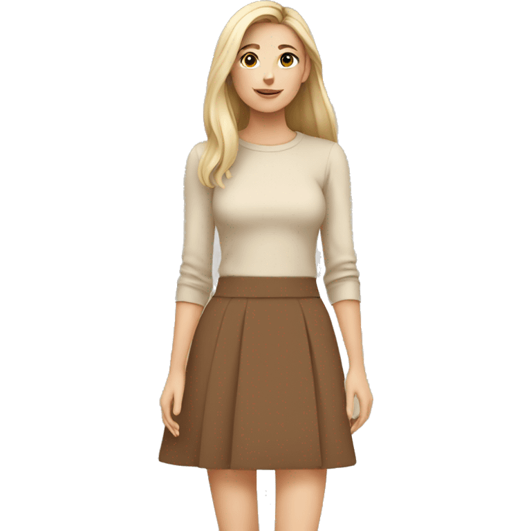 Short Skirt in Brown beige for autumn emoji