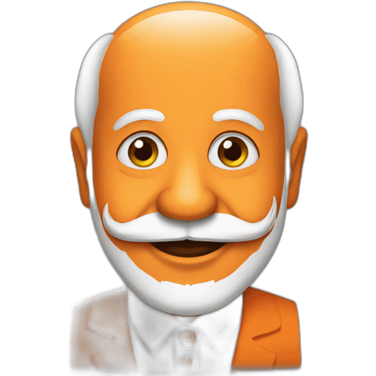 narendra modi wearing clown face emoji