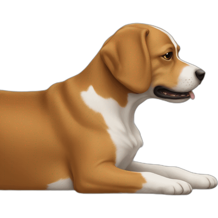 Chat sur un chien emoji