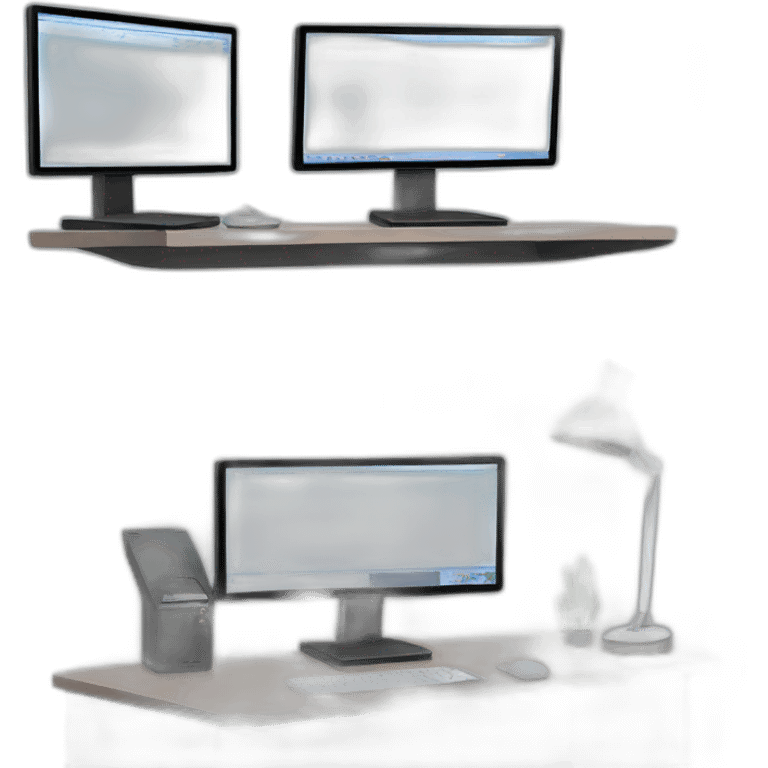 multiple monitors desk emoji