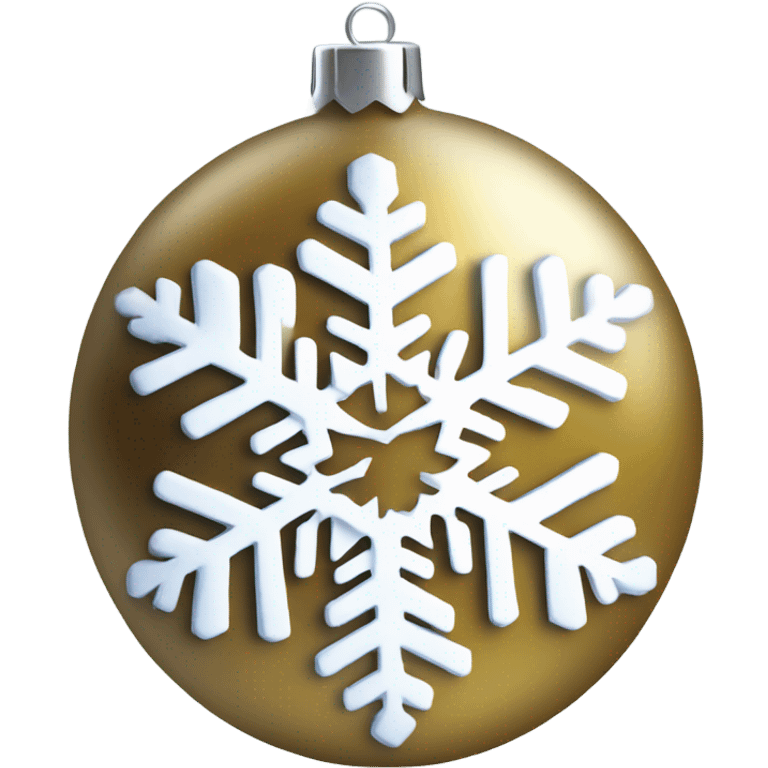 Snowflake Christmas bauble emoji