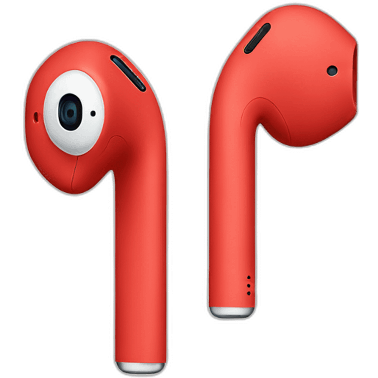 red airpods emoji