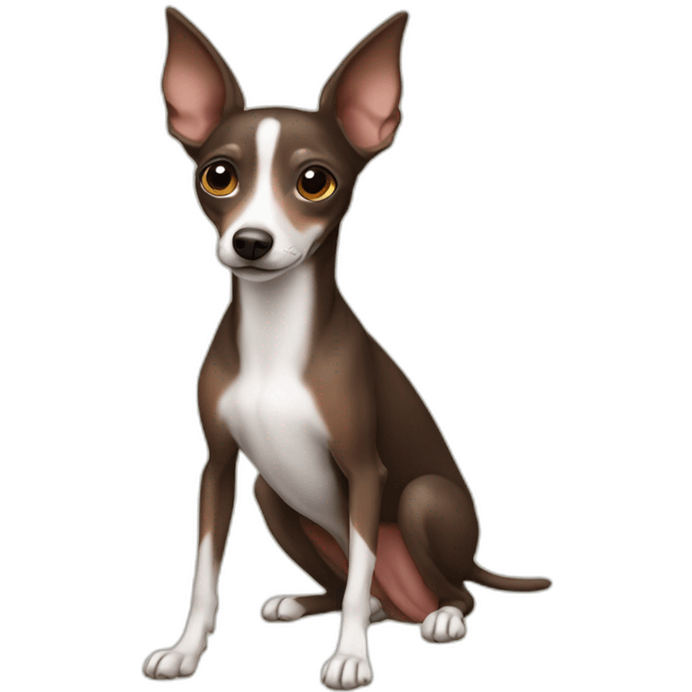 full body all brown and black italian greyhound chihuahua emoji