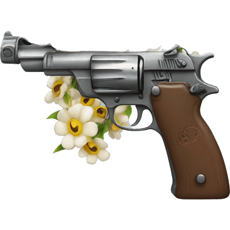 Gun with flowers emoji