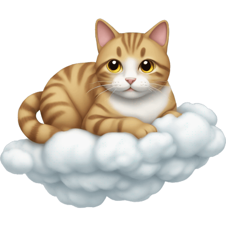 Cat sitting on a cloud  emoji