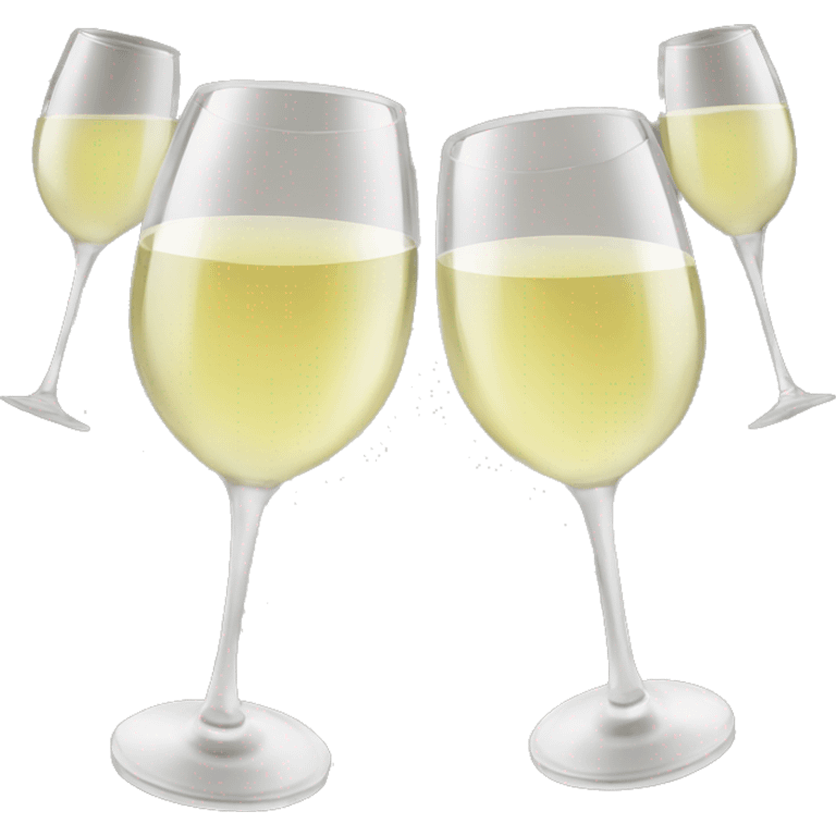 White Wine glasses cheers  emoji