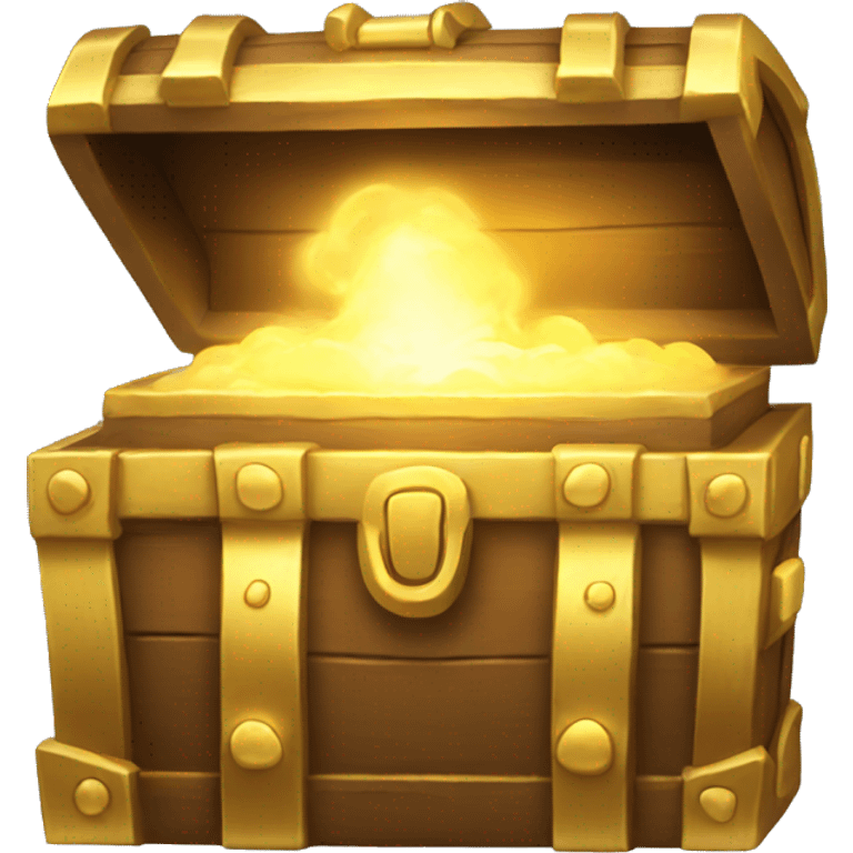 Gold glowing chest  emoji