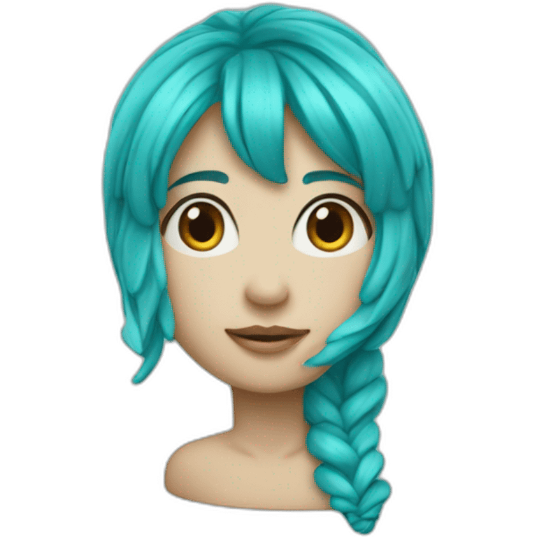 Cœur bleue turquoise emoji