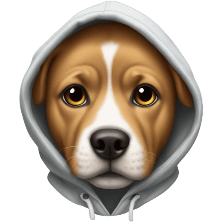 Dog in a hoodie emoji