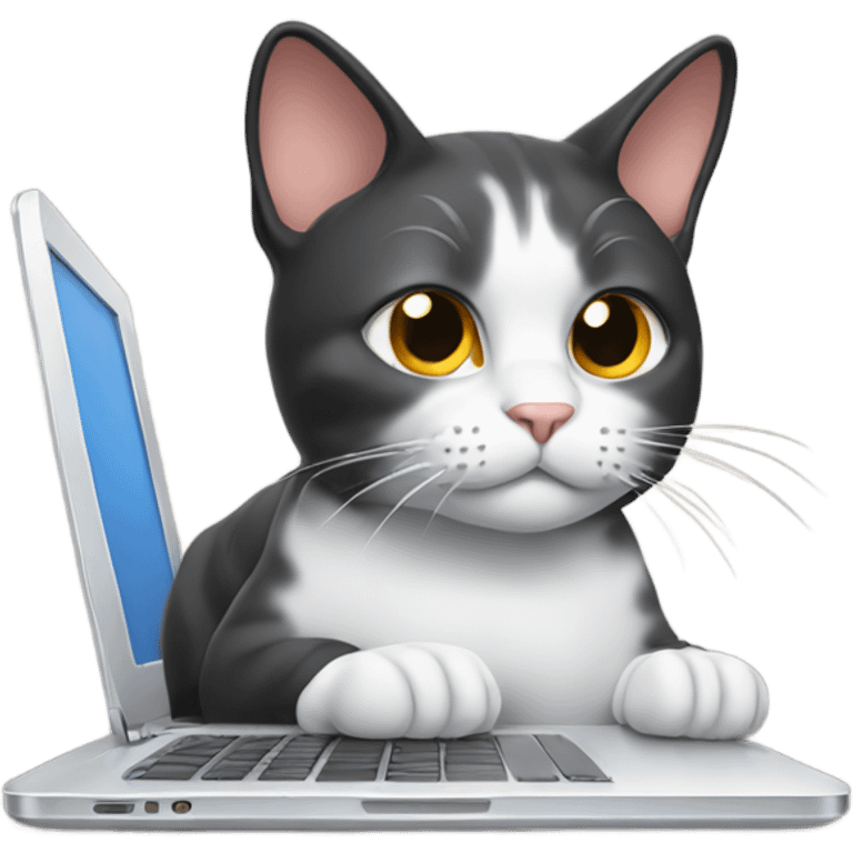 Cat working on laptop  emoji