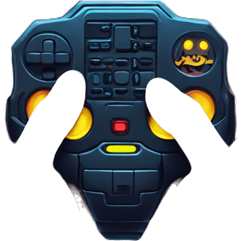 joystick in hands cyberpunk neon emoji