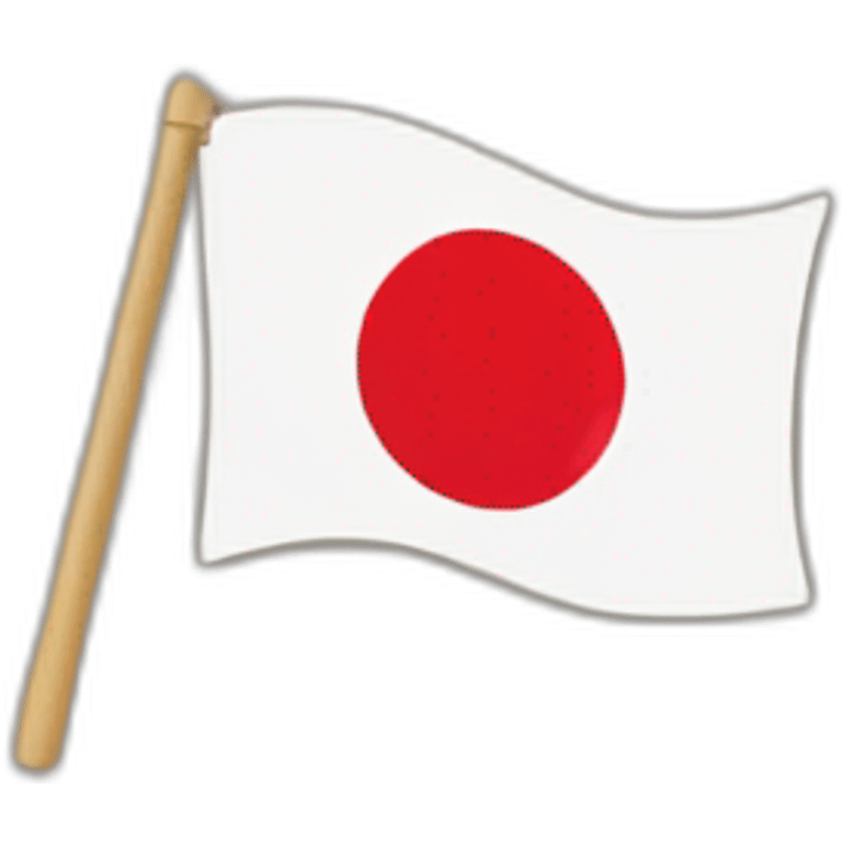 drapeau japonais coupé en deux emoji