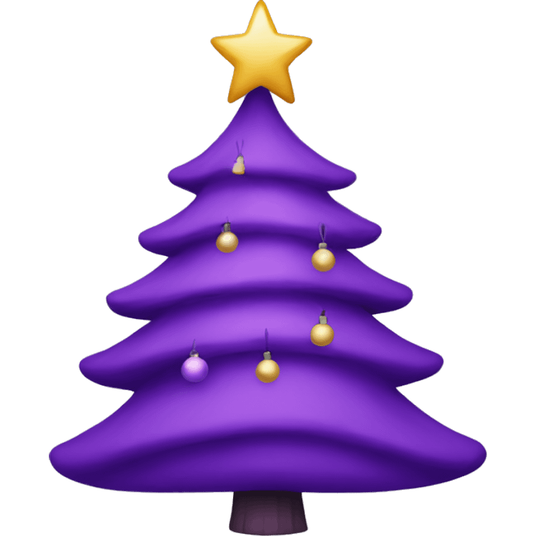 Purple Christmas tree emoji