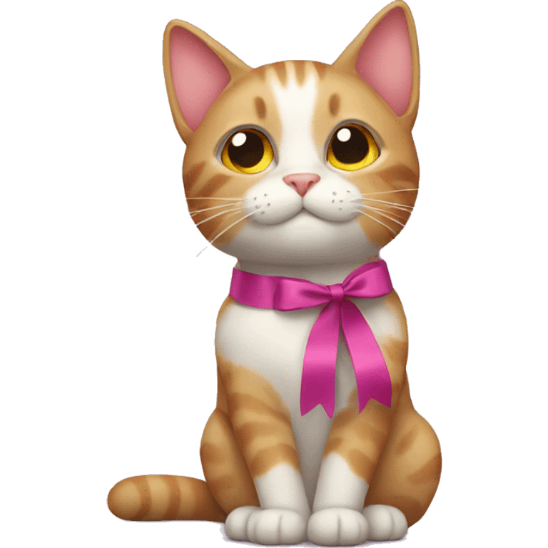 Cat with ribbon emoji