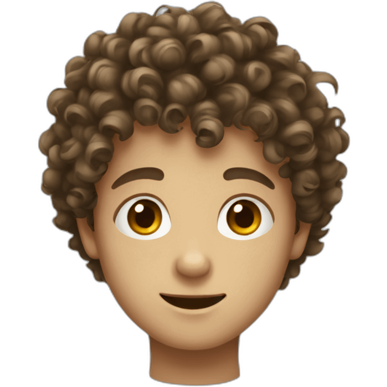 curly hair european boy emoji