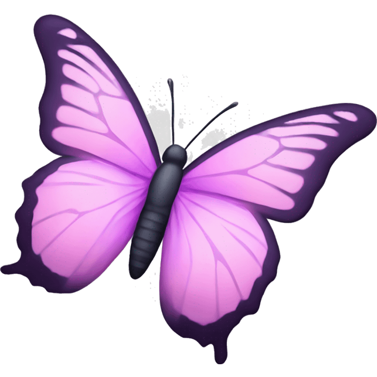 Butterfly in light purple and pink emoji