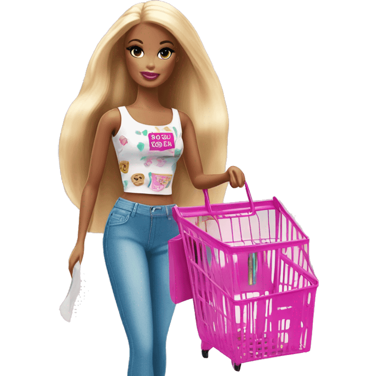 Barbie with bbl on a shopping trip emoji