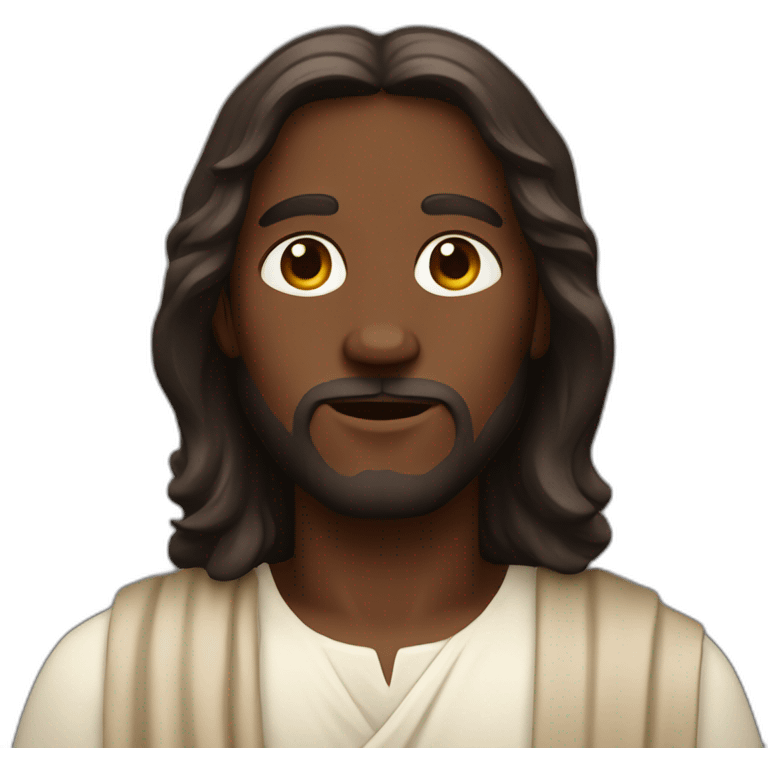 jesus with dark skin emoji