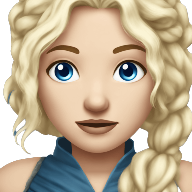 Game of thrones female blonde hair blue eyes fire and ice  emoji