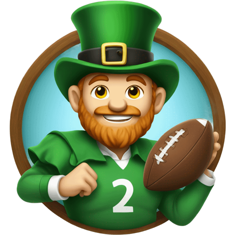 Leprechaun with football  emoji