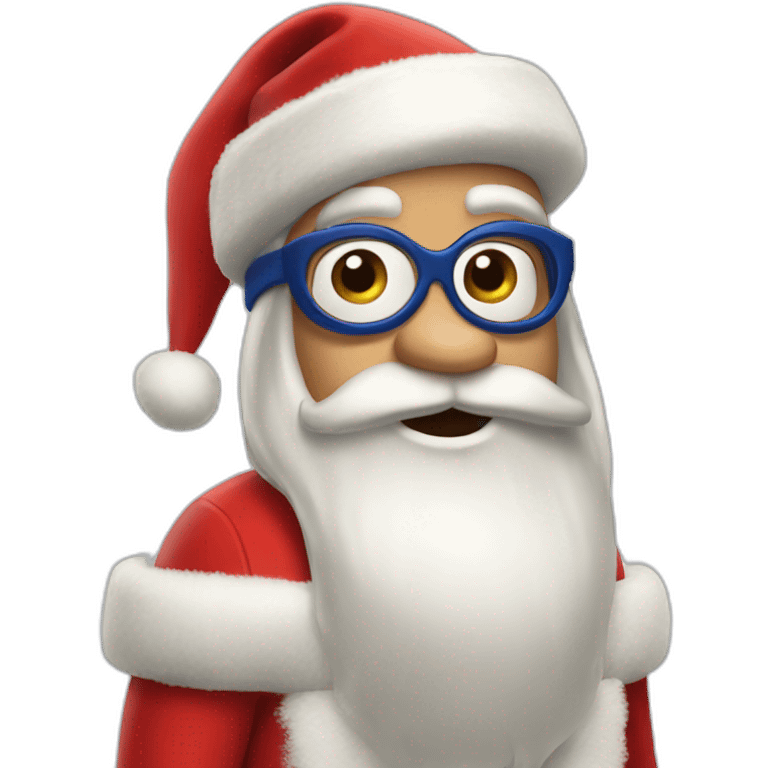 finding dory wearing santa suit emoji