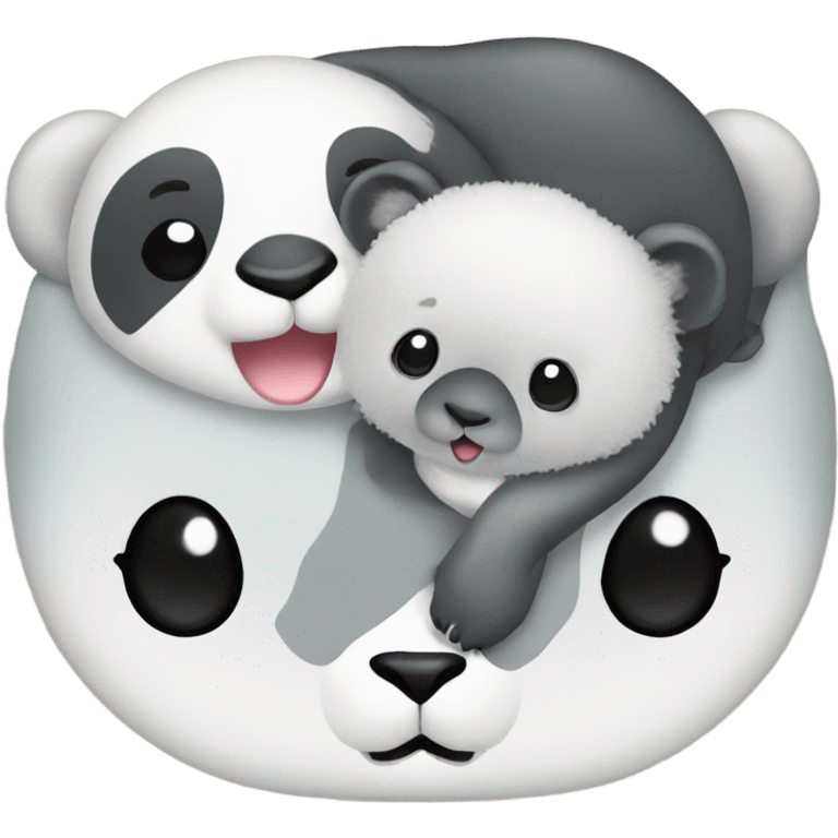 Baby seal with koala and panda emoji