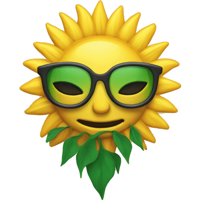 Sun with sask emoji