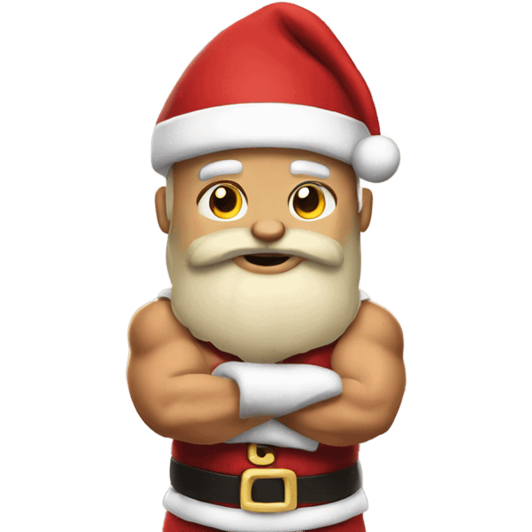 Muscular santa emoji