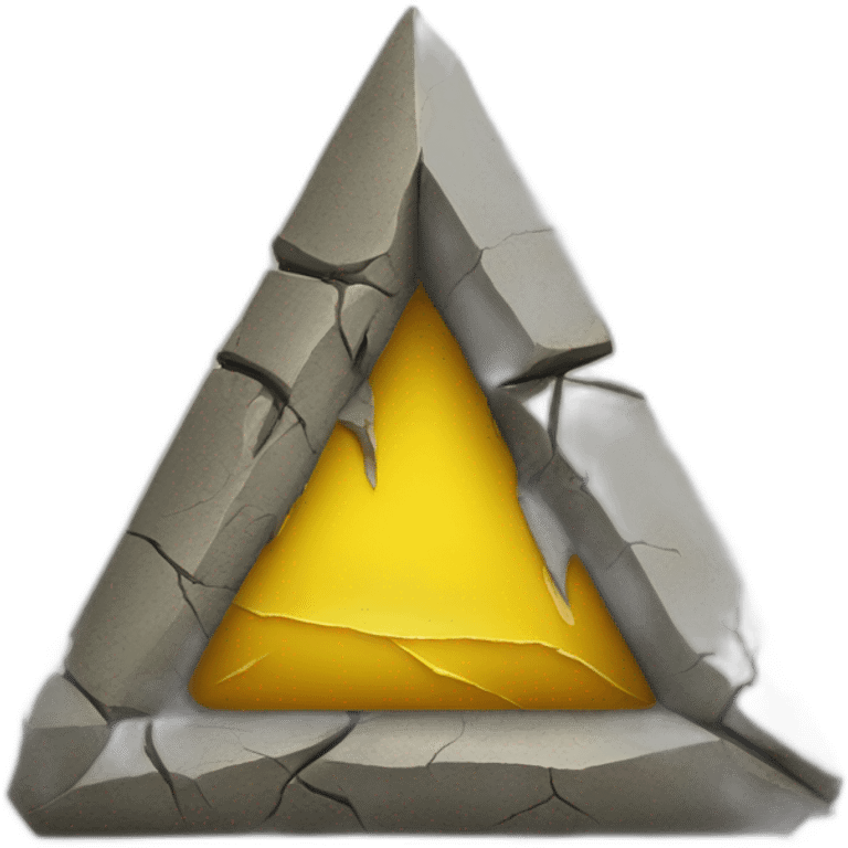 cracked yellow triangle emoji