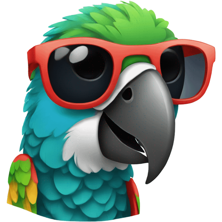 Parrot with sunglasses  emoji