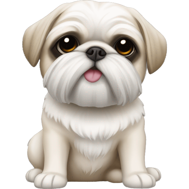 Shih tzu Pug white emoji