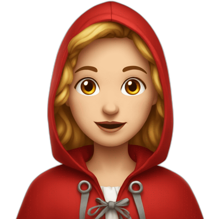 Little Red Riding Hood прыгает с парашютом emoji