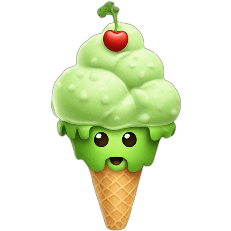 broccoli ice cream emoji