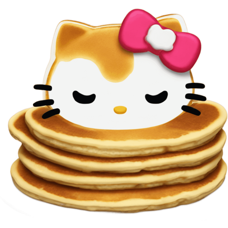 Hello kitty pancake emoji