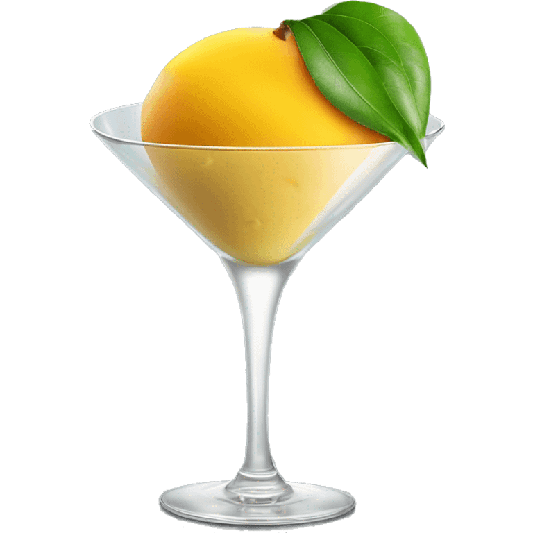 Mango sorbet in martini glass emoji