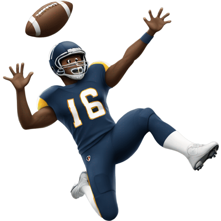 Football player catching a ball emoji