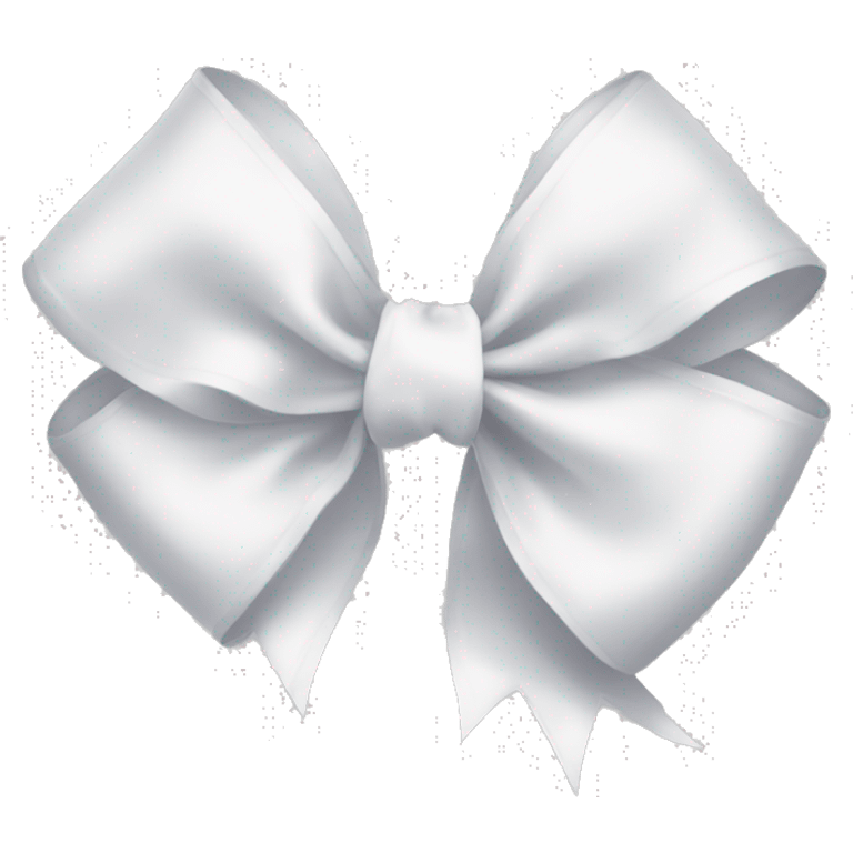 aesthetic white bow ribbon emoji