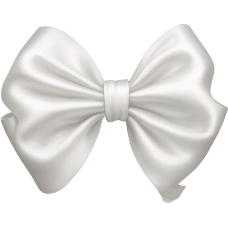 white satin bow emoji