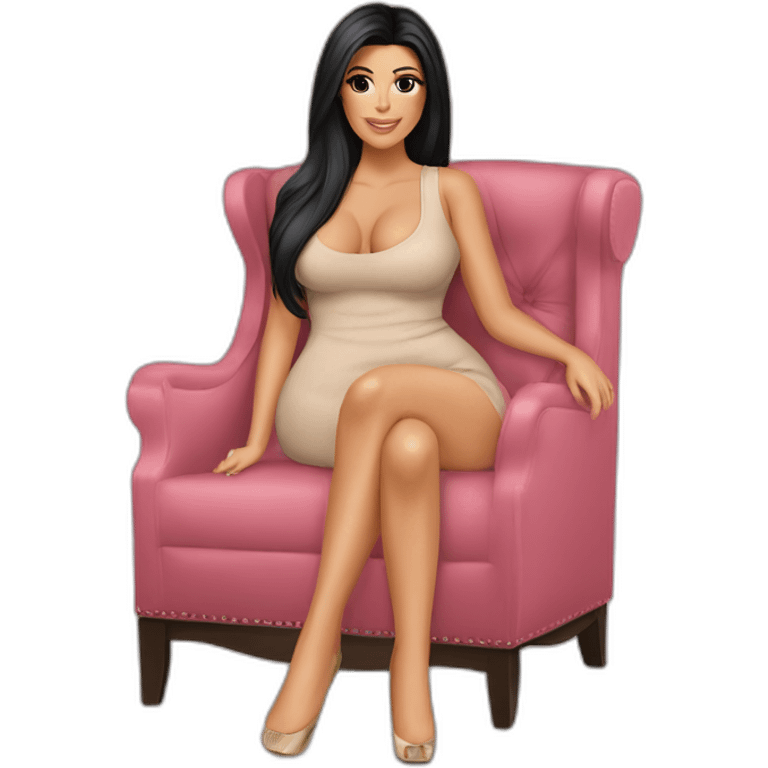 Kardashian fabriquant une chaise emoji