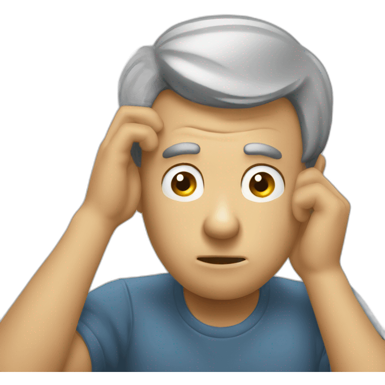 Puzzled man scratching head emoji