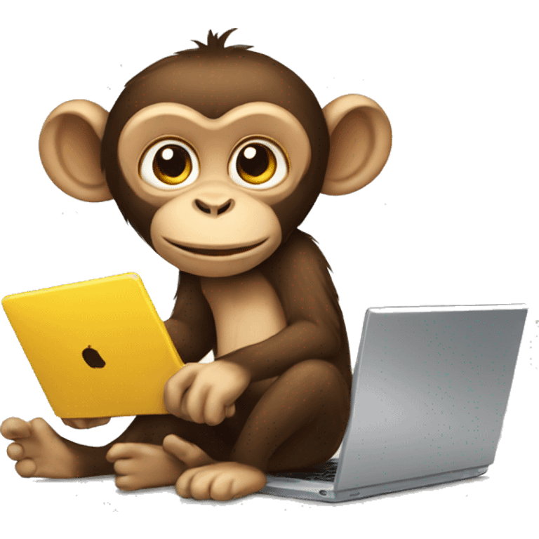 monkey with laptop emoji