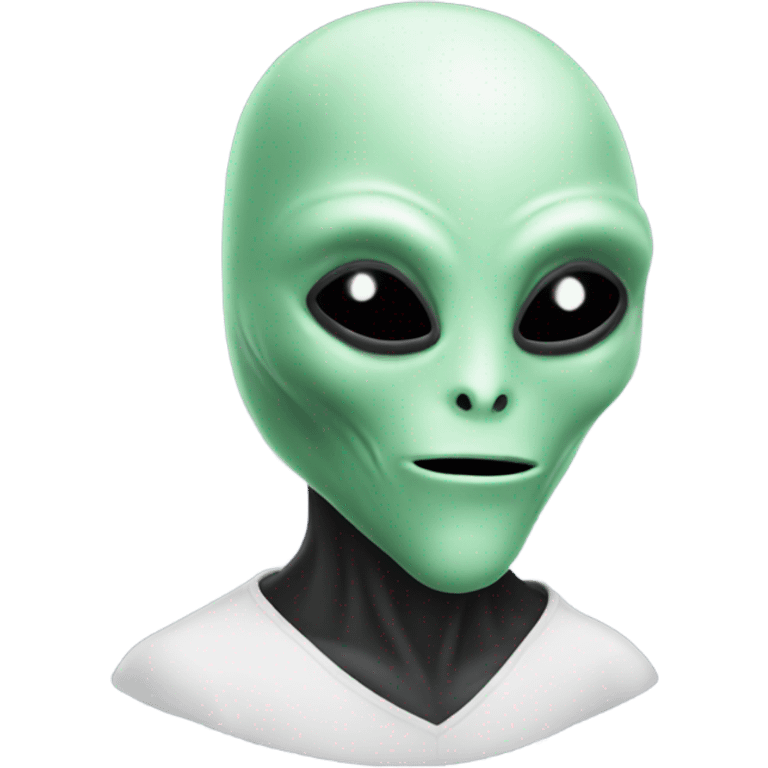 Alien wearing an anonymous mask emoji