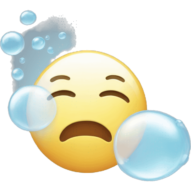  Bubble entering a nose emoji