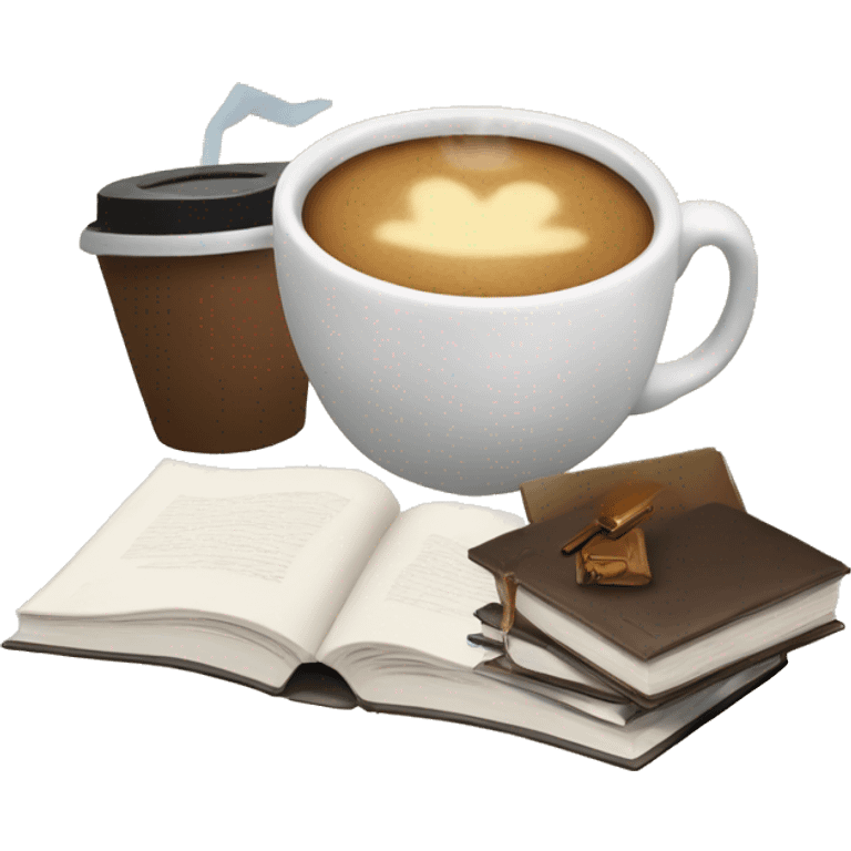 Coffe and books emoji