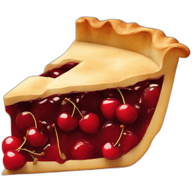 pie with cherry  emoji