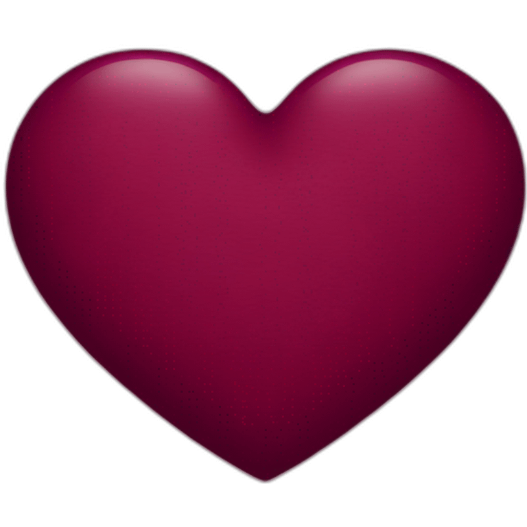 burgundy heart emoji